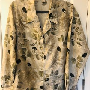 Button down silk blouse